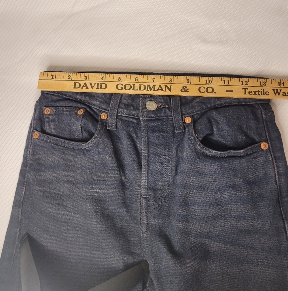 Levi’s Premium Big E High Rise Wedgie Fit Button Fly Jeans sz 25 - Picture 5 of 13